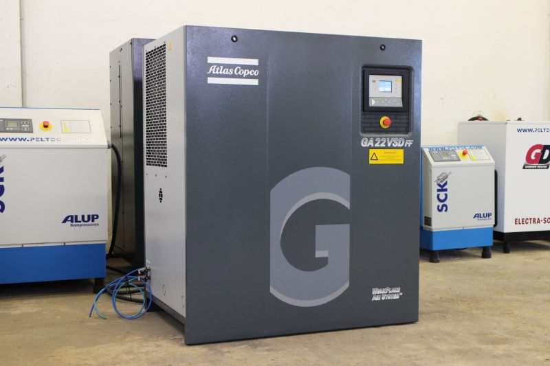 Воздушный компрессор винтовой Atlas Copco GA 22 VSD + купить в ТСР в Новосибирск