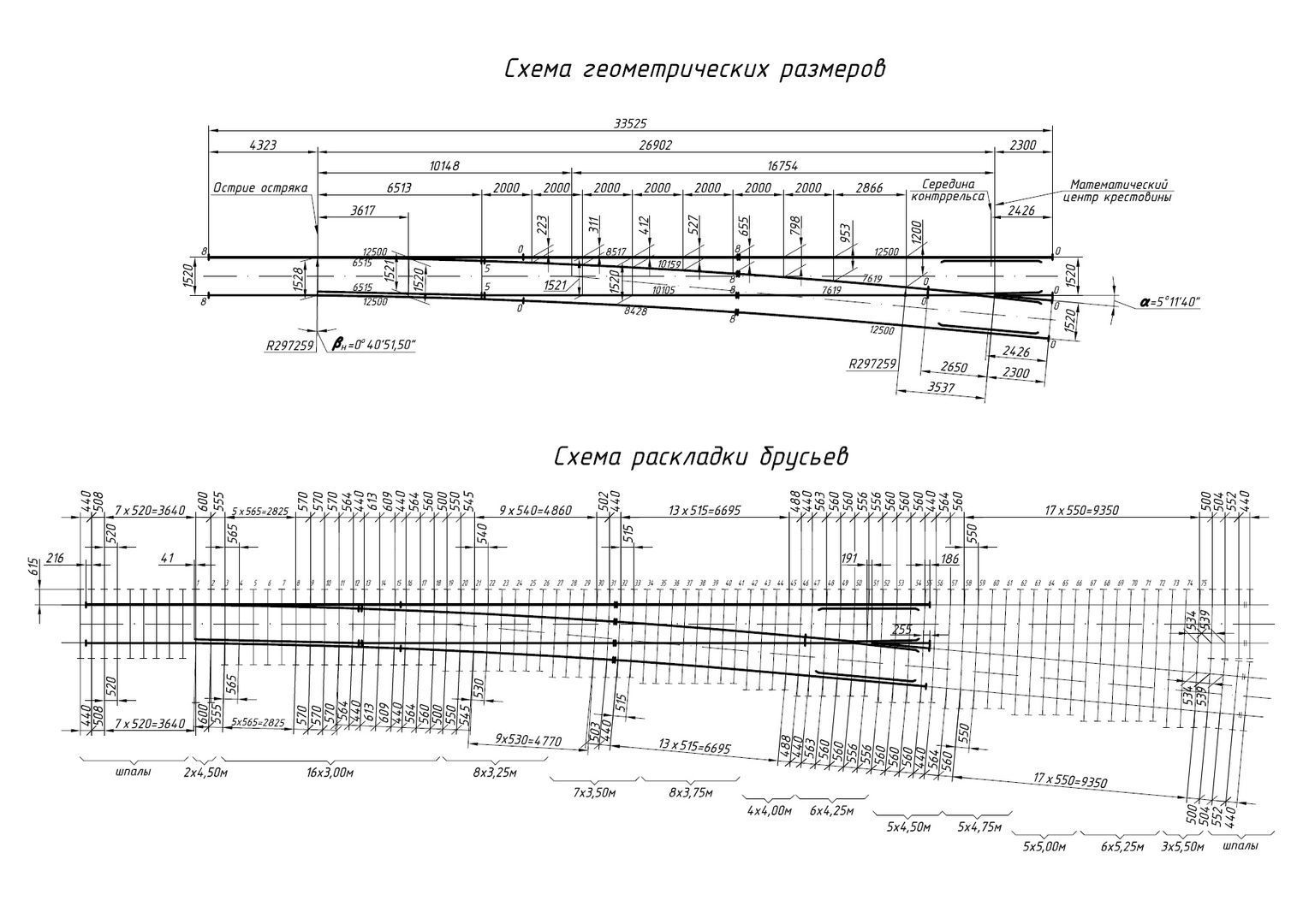 Крестовина р65 1 9 чертеж