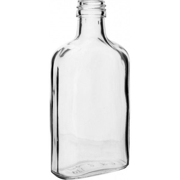 Бутылка стеклянная 0,25 л фляга винтовая
