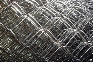Сетка стальная плетеная (сетка-рабица) 20х20 d 1,6 мм., рулон 1,5х5 м.