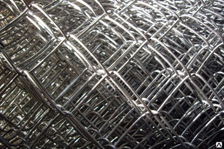 Сетка стальная плетеная (сетка-рабица) 25х25 ОЦИНК d 1,6мм., рулон 1,5х5 м.