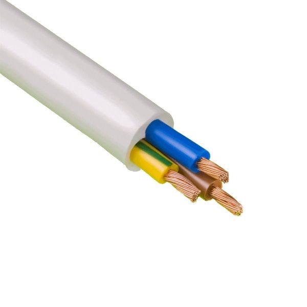 3*0,75 кв.мм провод соединительный гибкий ПВСбм белый, 10м