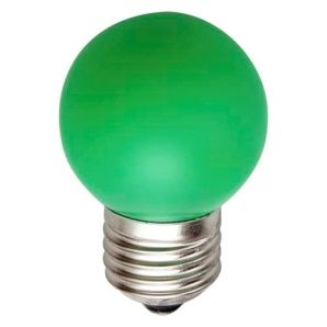Лампа светодиодная LED 1вт Е27 зеленый шар LB-37 5LED Feron