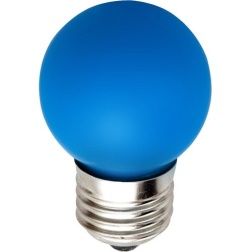 Лампа светодиодная LED 1вт Е27 синий шар LB-37 5LED Feron