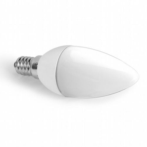 Лампа светодиодная LED 7вт E14 теплый матовая свеча Saffit
