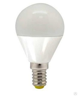 Лампа светодиодная LED 7вт Е14 теплый матовый шар Saffit 