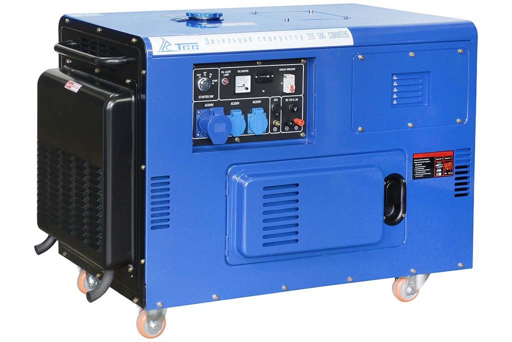 Дизель генератор TSS SDG 12000EHS ТСС 11,5 кВт в кожухе 230 В