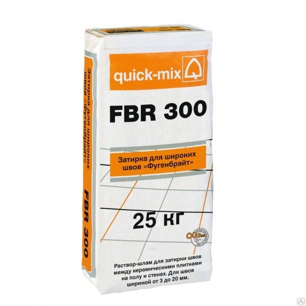 Затирка для широких швов "Фугенбрайт" FBR 300 Quick-mix 3-20мм, 25 кг