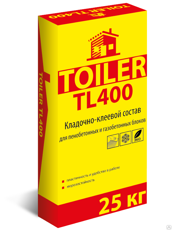 TOILER TL 400 высокопрочный клей для газоблоков , 25