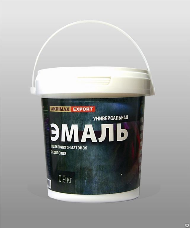 Эмаль акриловая шелковисто-матовая AKRIMAX, 0,9 кг