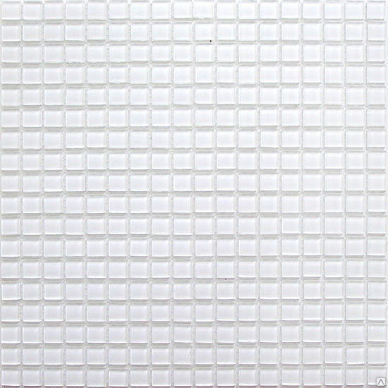 Стеклянная мозаика белая моноколор Super white, 300х300мм