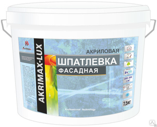 Шпатлевка фасадная AKRIMAX-LUX, 15 кг 