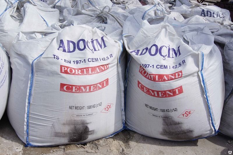 Серый цемент Adocim Турция в биг-бегах