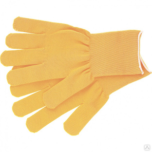 Перчатки нейлон, 13 класс, цвет "лимон", L 