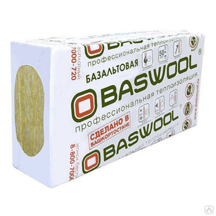 Минплита Baswool Лайт 45 45 кг/м3 50х600х1200 мм 6 шт/уп, 0,216 м3/уп 