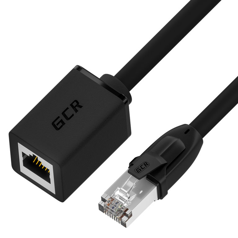 Удлинитель LAN кабеля GCR для подключения интернета патч-корд CU Cat6 FTP до 10Гбит/c