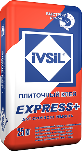 Клей для плитки IVSIL EXPRESS+, 25 кг
