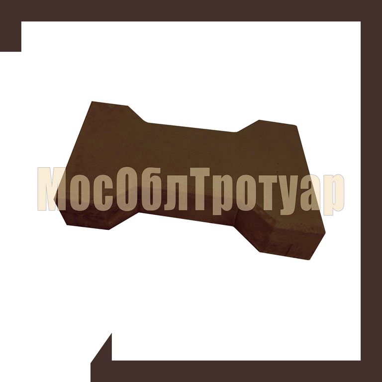 Тротуарная плитка вибролитая КАТУШКА коричневая 225х88х60
