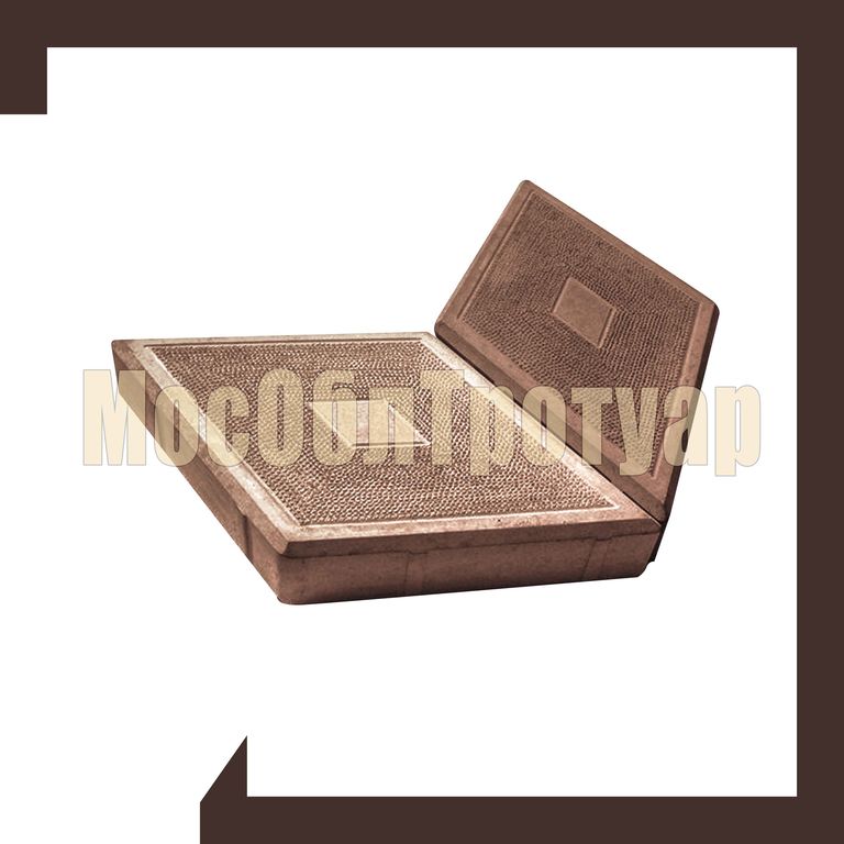 Тротуарная плитка вибролитая Ромб 31х19х4,5 коричневая