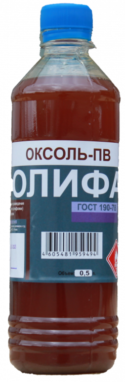 Олифа Оксоль Натуральная Триоль ГОСТ 1,0 л бутыль