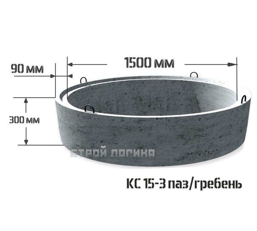 3.15 3. ЖБИ кольцо КС 15 3. Кольцо колодца КС 15-3. Кольцо доборное КС 7.9. Кольцо КС 7.3.