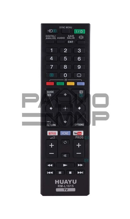 Пульт ДУ универсальный HUAYU Sony RM-L1615 LCD TV YouTube