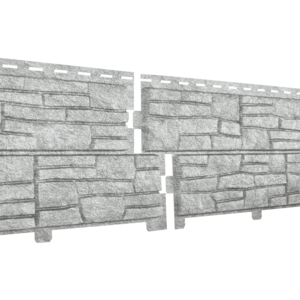 Фасадная панель Ю-Пласт Стоун Хаус Сланец 2000*225мм, цвет: светло-серый