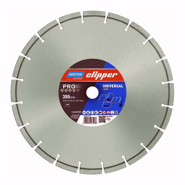 Алмазный диск NORTON CLIPPER PRO UNIVERSAL laser 350x25.4