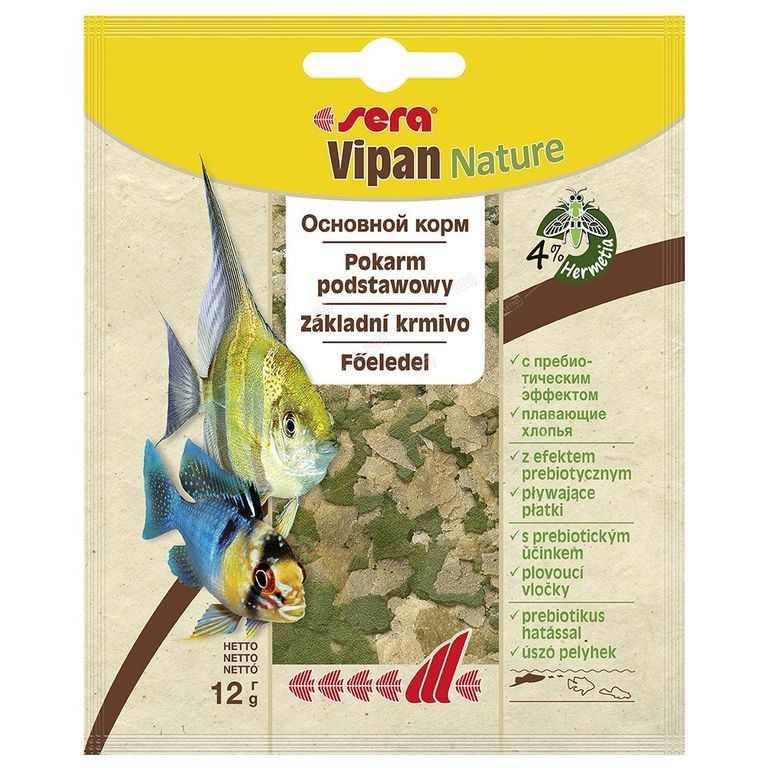 Сера Корм для рыб основной в хлопьях VIPAN NATURE 12 г (пакетик) (S0132) S0