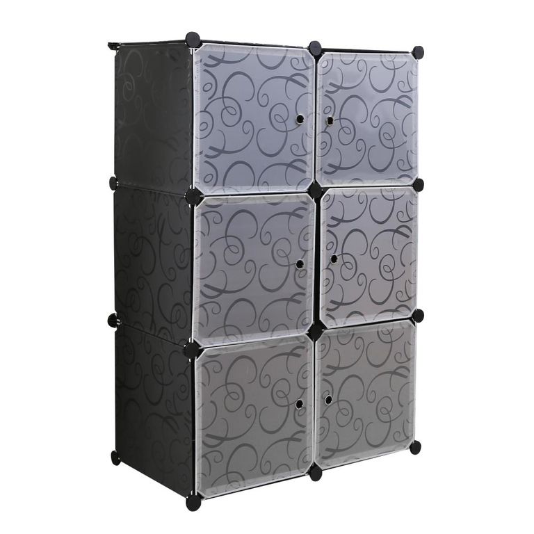 Универсальный модульный шкаф для хранения вещей DEKO DKCL08, размер XL, 6 модулей, размер модуля: 35х35х35 см 041-0019