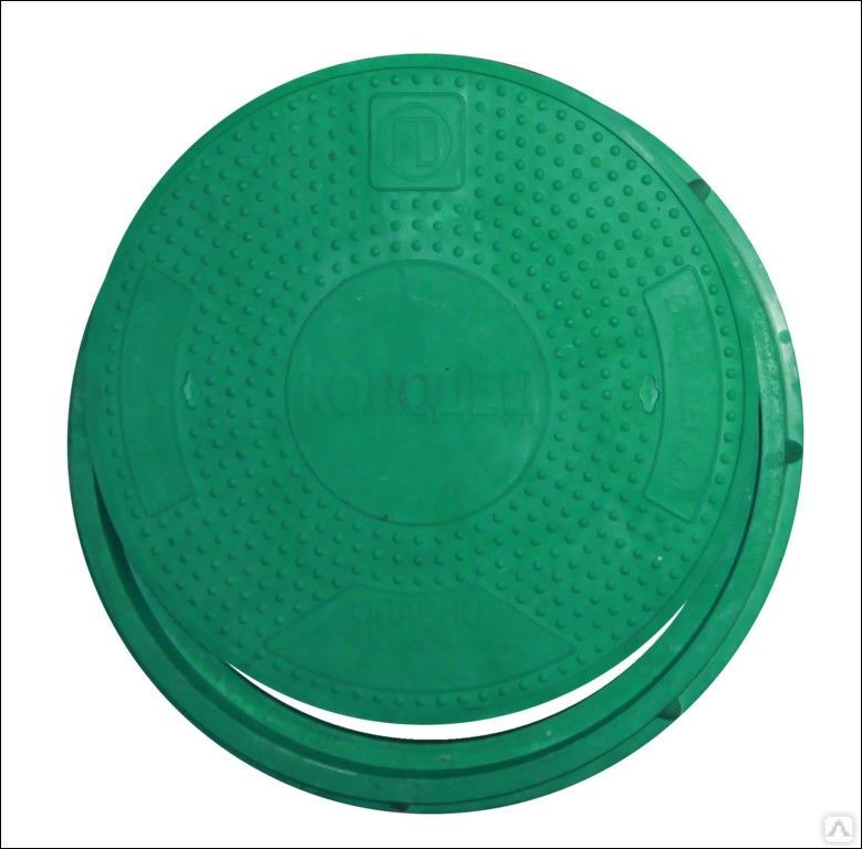 Люк канализационный FD 923/800 мм (зеленый, черный) внутренний
