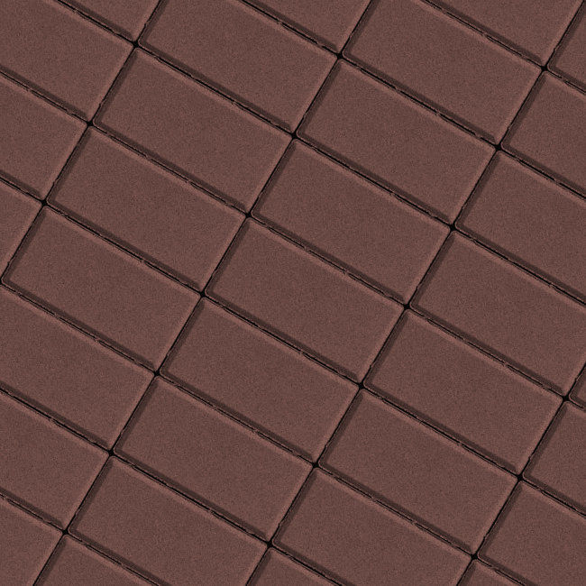 Кирпичик (коричневая) плитка тротуарная вибропрессованная Клинкермаркет толщина 6 см