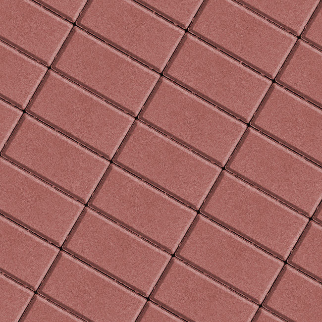 Кирпичик (красная) плитка тротуарная вибропрессованная Клинкермаркет толщина 6 см