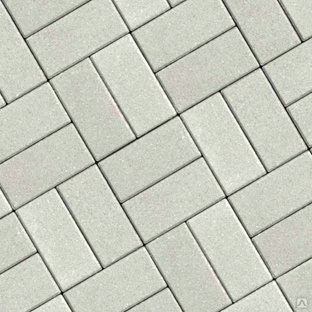 Брусчатка (белая) плитка тротуарная вибропрессованная ВАН толщина 6 см #1