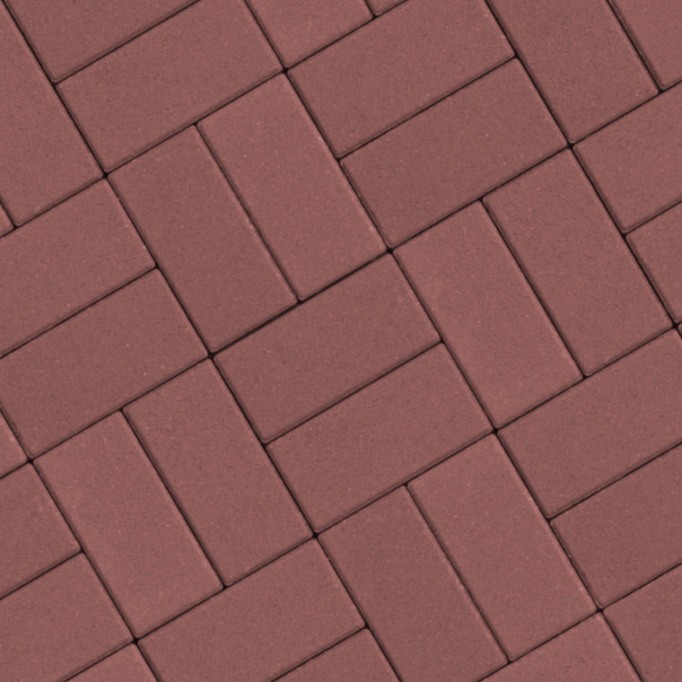 Брусчатка (красная) плитка тротуарная вибропрессованная ВАН толщина 6 см