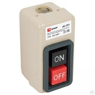 Выключатель кнопочный с блокировкой ВКИ-230 16А 3P IP40 EKF PROxima 
