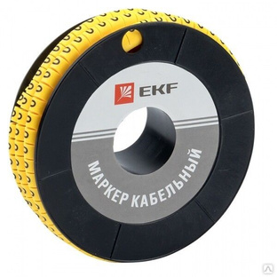 Кабельный маркер 1,5кв.мм "N" желтый (к-1000ед) EKF PROxima