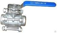 Кран шаровой сварка/сварка с ISO фланцем SS316 ABRA-BV-61-015 Ду 15 Ру 40