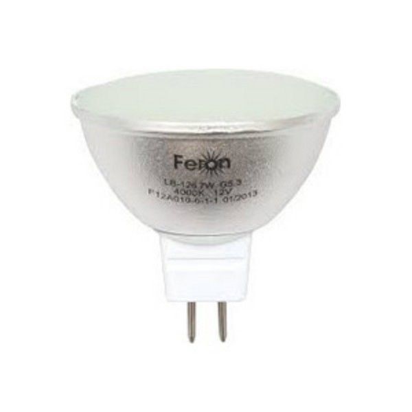 Лампа светодиодная LED 7 Вт G5.3 дневная Feron LB-26 80LED 25237