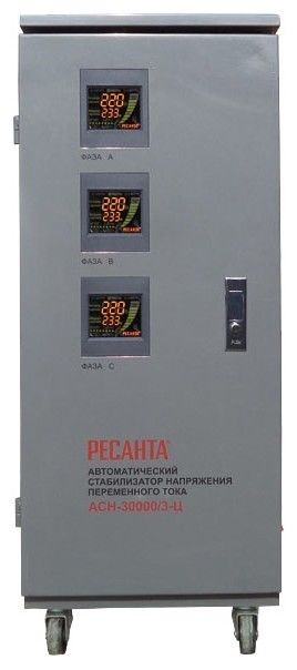 Стабилизатор напряжения АСН-3000/1-Ц 1ф 3кВт IP20 релейный Ресанта 63/6/5