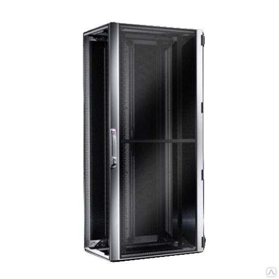 19 шкаф напольный 42u 800x800 с металлостеклянной дверью