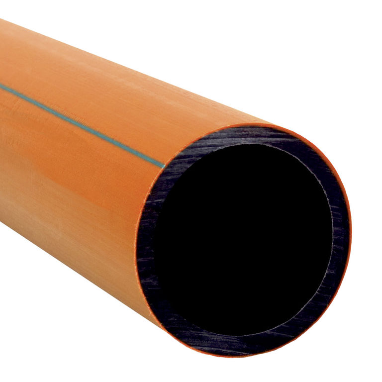 Труба защитная для оптического кабеля оранжево-черная Ø 40мм, бухта =100м