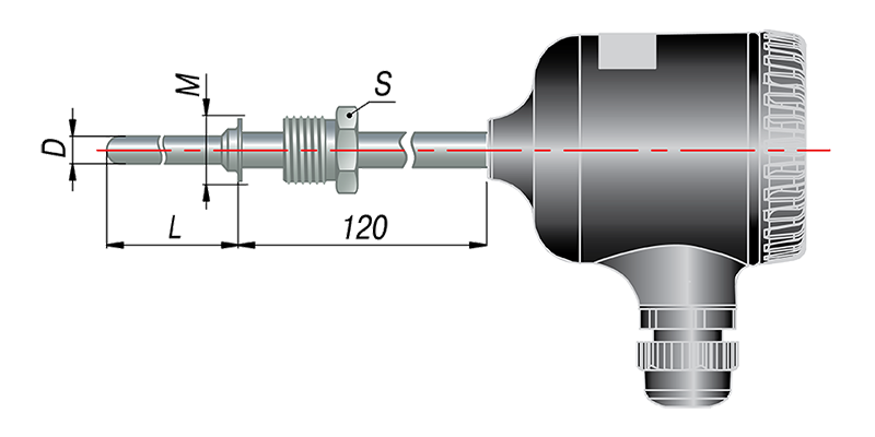 Термосопротивления с токовым выходом с металлической головкой дТС045М-МГ.И