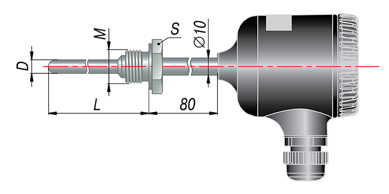 Термосопротивления с токовым выходом с металлической головкой дТС065М-МГ.И