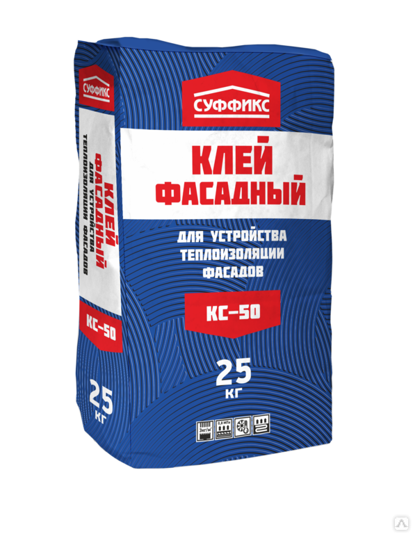 Клей для теплоизоляции Суффикс КС-50 25 кг