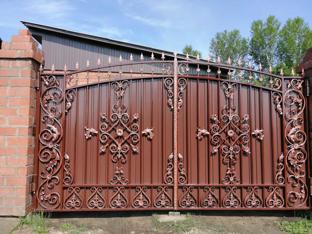 Кованые ворота, ширина 330 см, Арт. 11 5