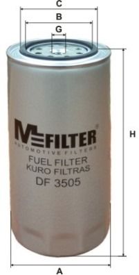 Фильтр топливный Даф Mfilter DF3505 D:93 H:210 M16x1.5.