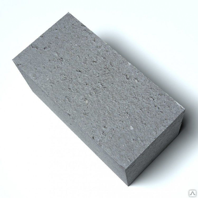 Кирпич бетонный одинарный 250х120х65 мм М75 цвет серый