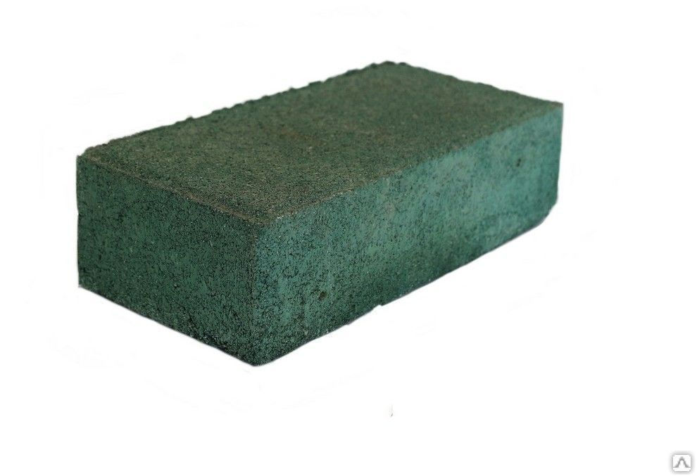 Тротуарная плитка Кирпич 100х200х70 цвет зелёный