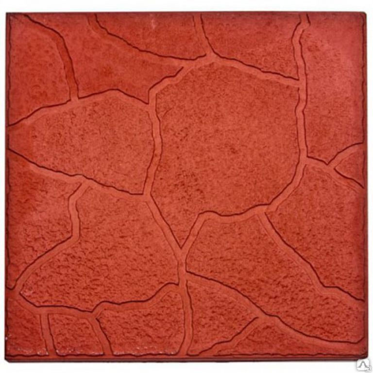 Тротуарная плитка Тучка 300х300х30 цвет красный